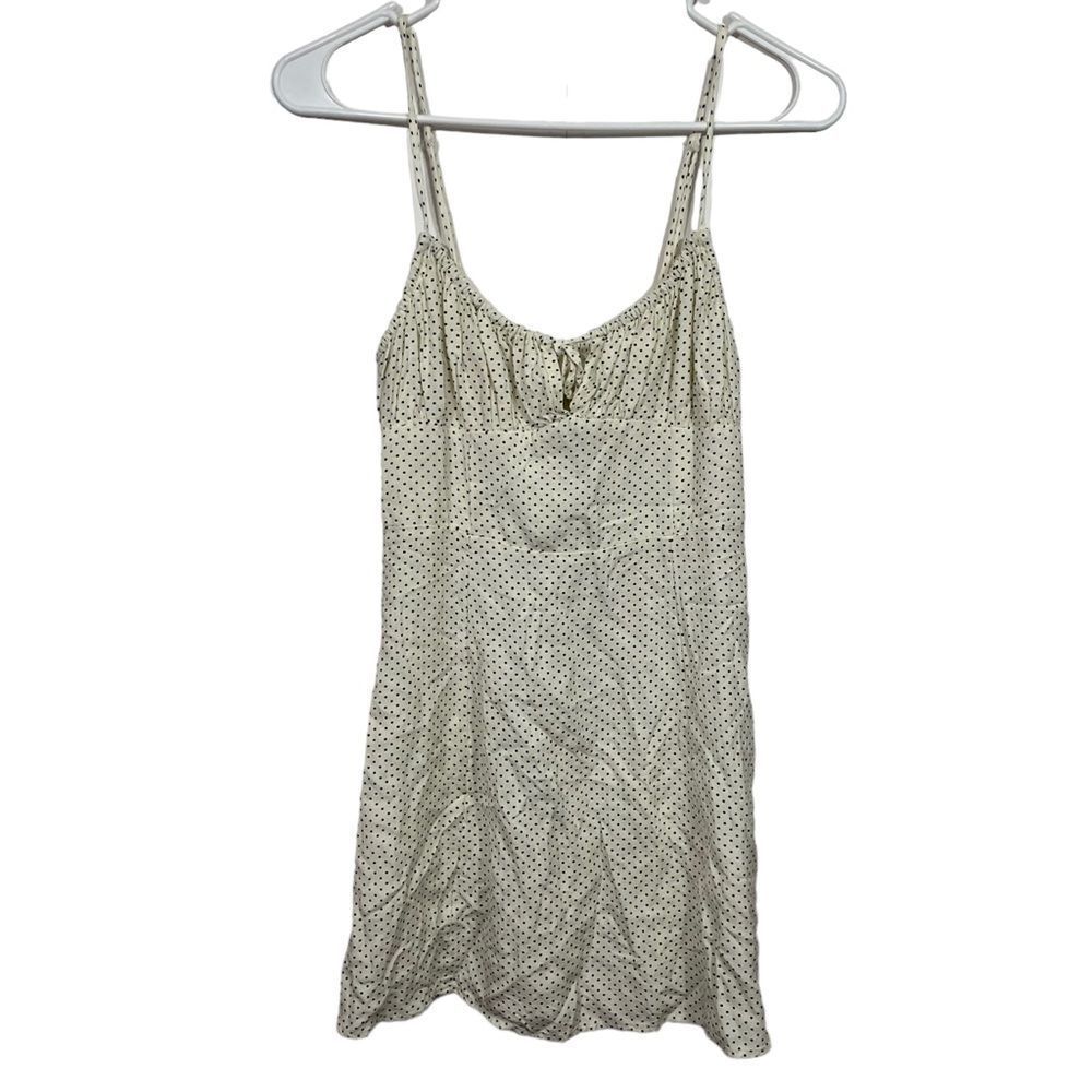 Urban Outfitters Cream Dainty Polka Dot Mini Dress